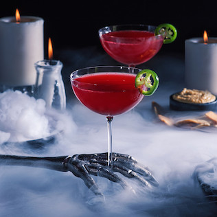 Sparkling Vampire Bite Cocktail