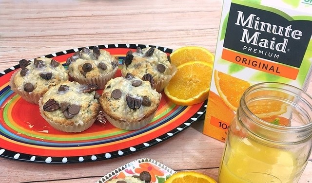 Orange Glazed Chocolate Chip Muffins