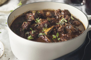 Braised Beef Short Ribs with Red Wine and Chocolate