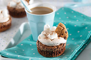 Hot Chocolate-Brownie Cupcakes