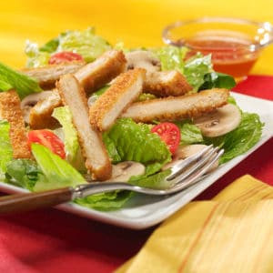 Chik Patties® Salad with Honey Sesame Vinaigrette Dressing Recipe