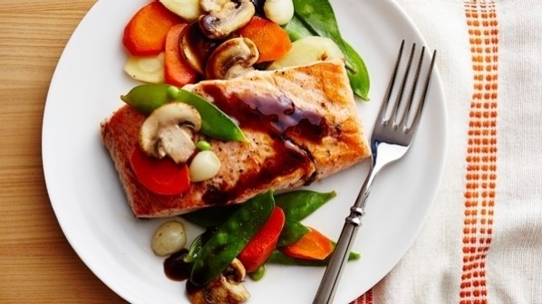 Sauteed Salmon With Sweet and Sour Glaze