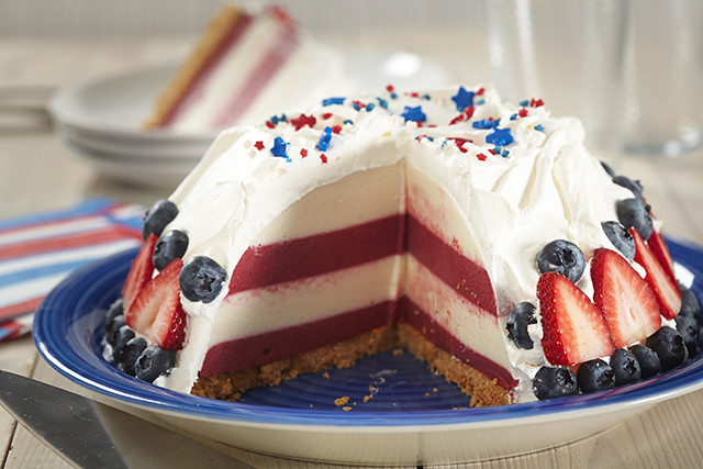 Red, White and Blue Cheesecake Dome