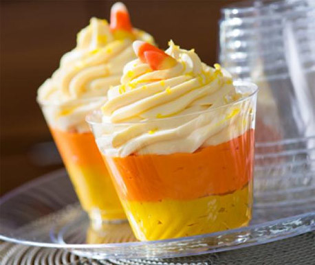 Candy Corn Cheesecake Mousse