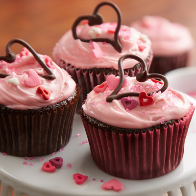 Sweetheart Chocolate Cupcakes