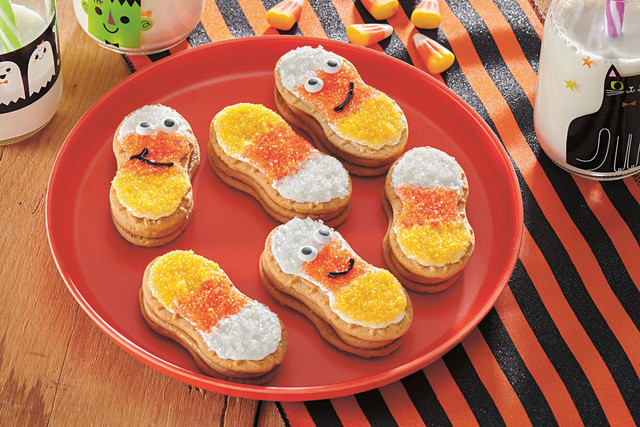 NUTTER BUTTER Funny Face Candy Corn Cookies