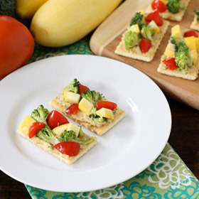 Chopped Veggie Salad on Keebler® Club® Crackers