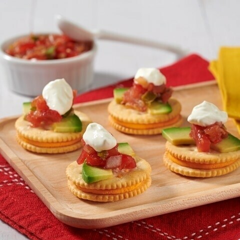 Ritz Cheese Cracker Sandwich Quesadilla Bites