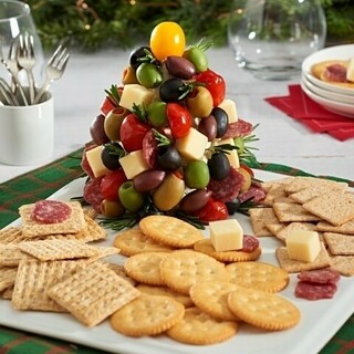 Holiday Tree Antipasto Cheese Ball