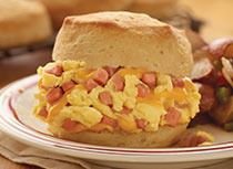 Ham, Egg, and Cheese Breakfast Biscuit