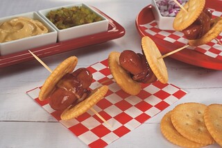 Maple Glazed Bacon Wrapped Mini Hot Dogs