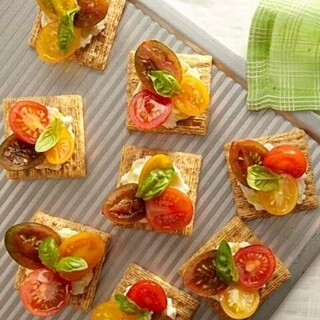 Heirloom Tomato-Ricotta Toppers