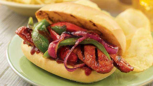 Grilled Smoked Sausage & Pepper Hoagies
