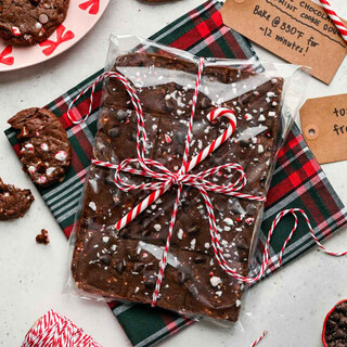 Giftable Double Chocolate Peppermint Cookie Dough