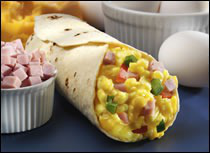 Bologna and Egg Breakfast Burritos