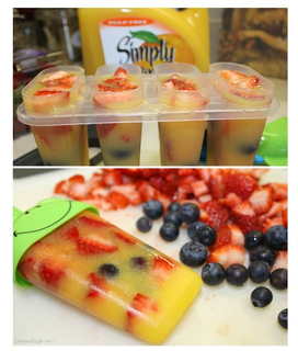 Simply Orange Juice & Easy Summer Fruit Frozen Pops
