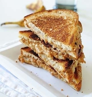 Elvis Presley's Grilled Peanut Butter and Banana Sandwich