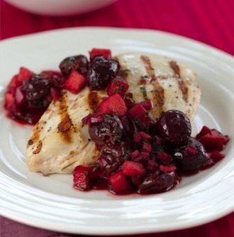 Grilled Chicken with Cherry Apple Chutney