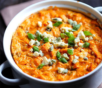 Spicy Buffalo Blue Chicken Protein Dip