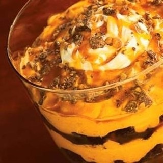 Caramel Pumpkin Brownie Trifle